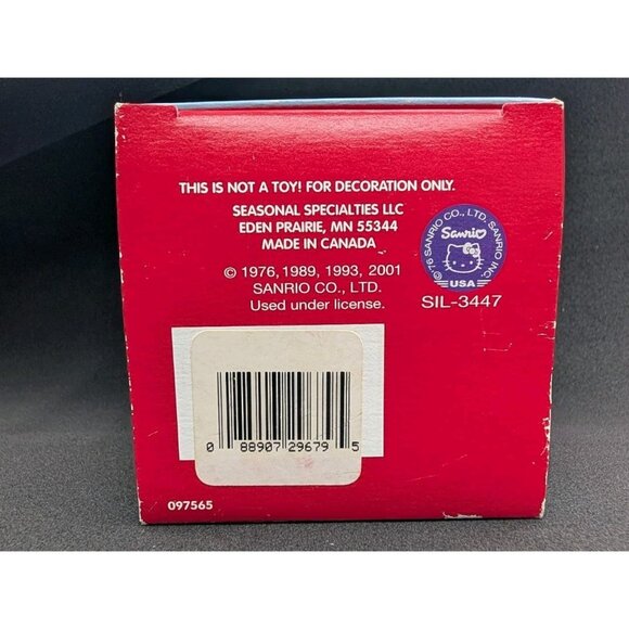 2001 Hello Kitty Christmas Tree Glass Ornament 2.75" with box READ - Picture 3 of 16